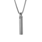Void line necklace for men