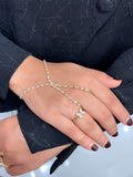 Linear crystal hand chain