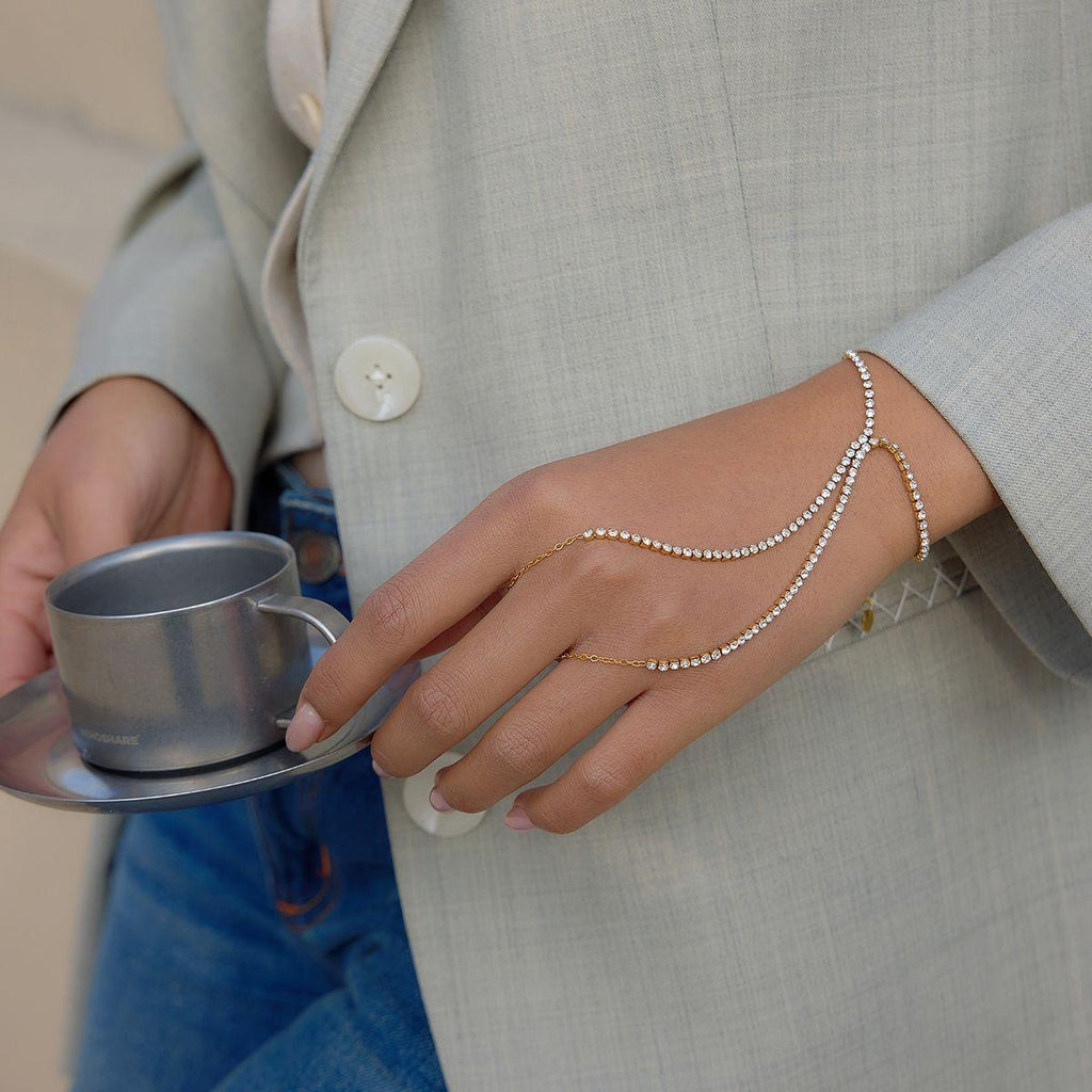 Tennis Drape Hand Chain ✨💎