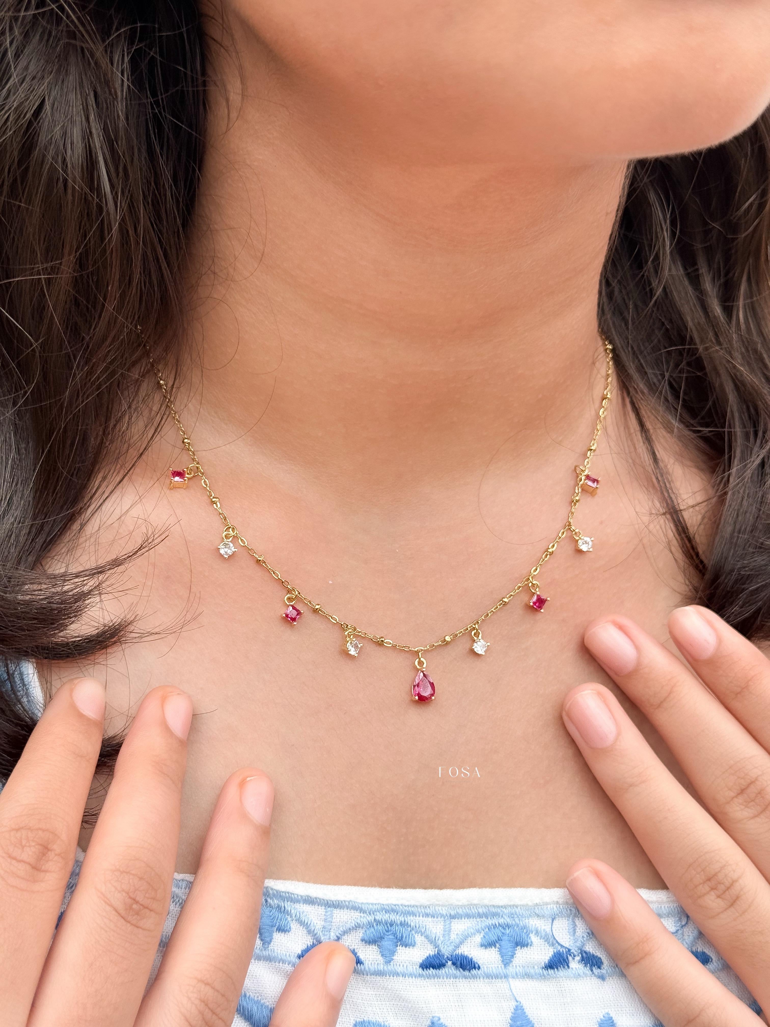 Ruby glow necklace