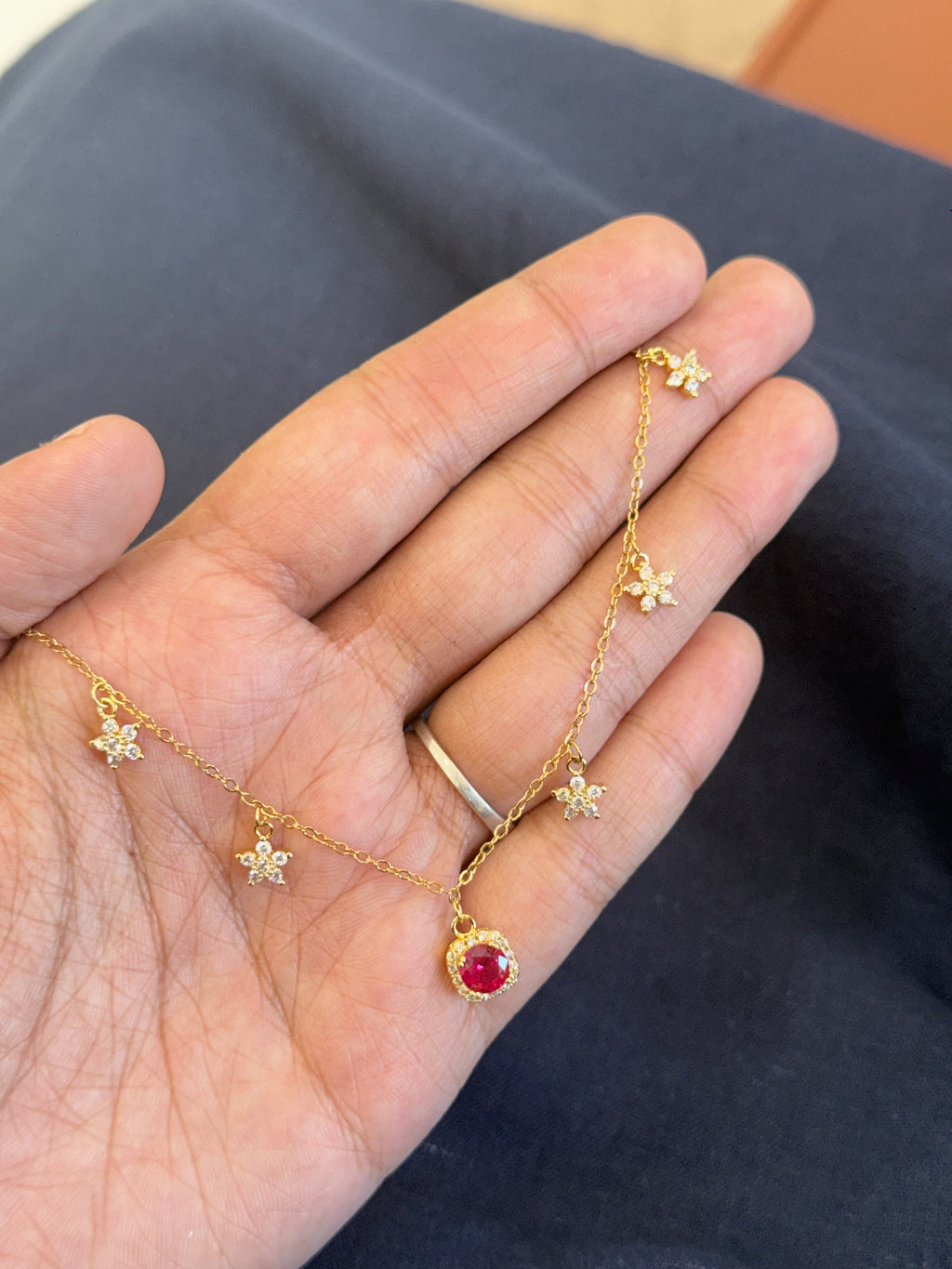 Ruby Starfall necklace