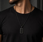 Black ember necklace for men