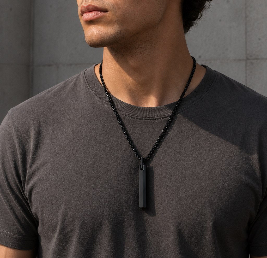 Shadow bar necklace for men