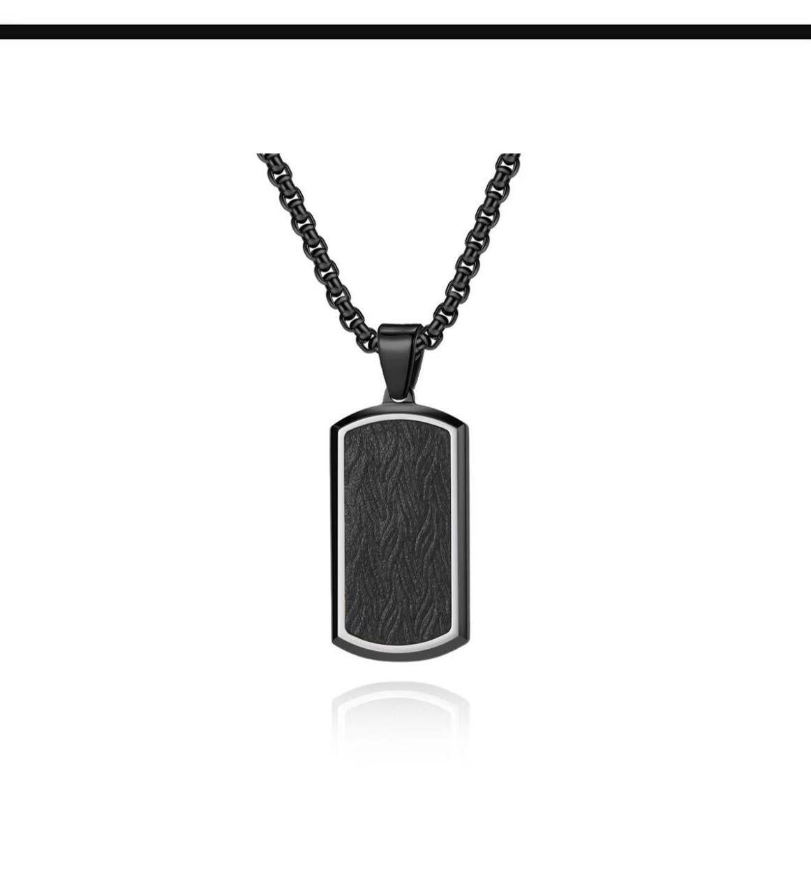 Black ember necklace for men
