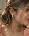 Ivory Heart earrings