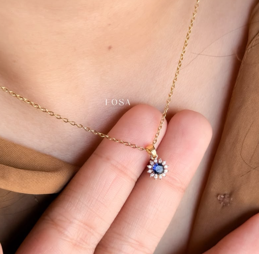 Blue aura charm set
