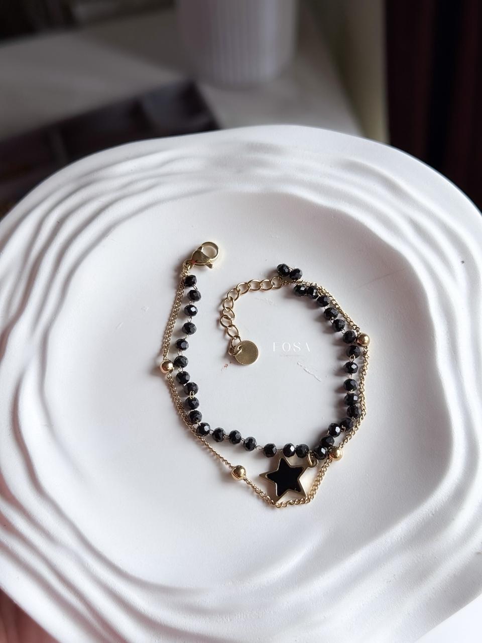 Black Galaxy Charm Bracelet