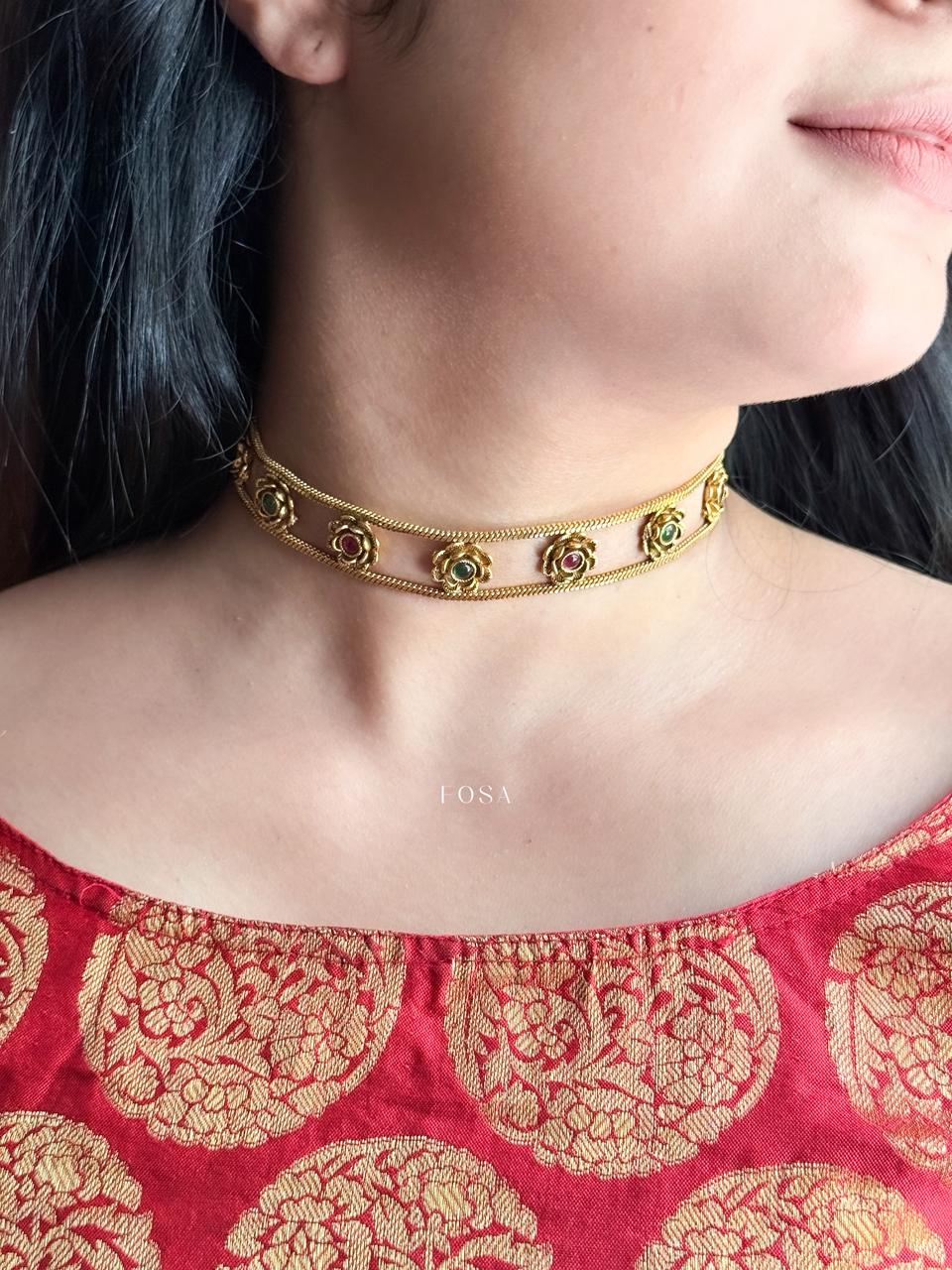 RANI FLORAL CHOKER SET