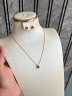 SUNLIT RUBY DROP SET