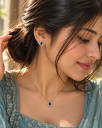 SUNLIT SAPHIRE DROP EARRING