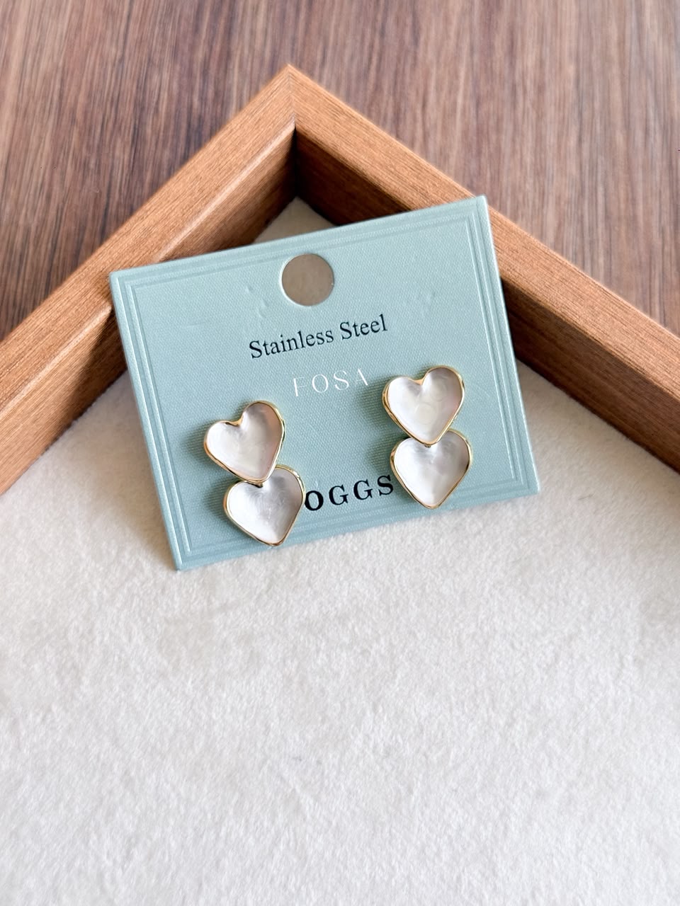 Ivory Heart earrings