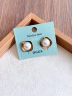 Opal Gold Stud Earrings