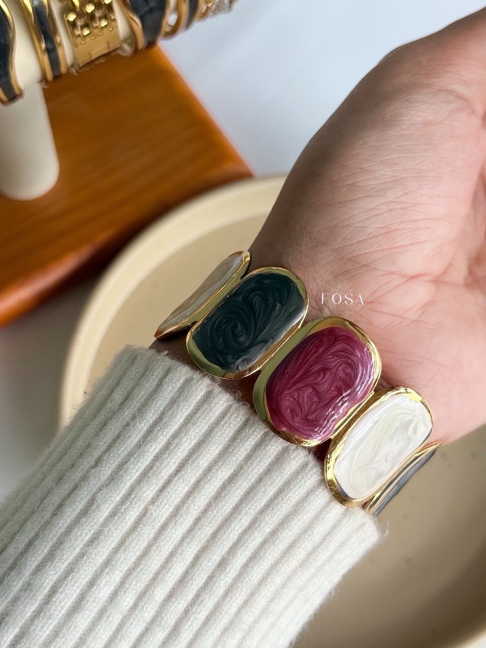 Luxe mosaic bangle